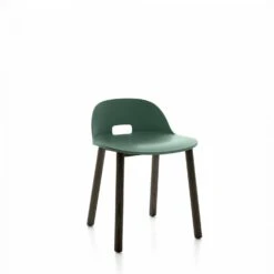 Emeco Alfi Low-Back Chair -Chair Store Alfi Low Back Chair Dark Ash Green