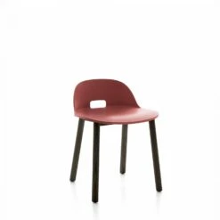 Emeco Alfi Low-Back Chair -Chair Store Alfi Low Back Chair Dark Ash Red
