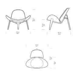 CH07 Lounge Chair -Chair Store CH07LoungeChair CarlHansen CA Modern Home dia