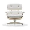 Eames Lounge Chair In White Ash