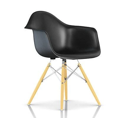 Eames Molded Fiberglass Wood Dowel Armchair 5 Eames Molded Fiberglass Wood Dowel Armchair - Image 3