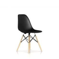 Eames Molded Plastic Side Chair With Wood Dowel Base