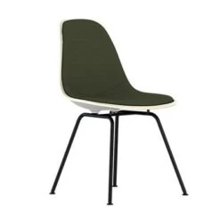 Eames Molded Plastic Upholstered Side Chair With 4 Legged Base -Chair Store Eames Molded Plastic Upholstered Side chair 4 leg Base 10