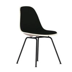 Eames Molded Plastic Upholstered Side Chair With 4 Legged Base -Chair Store Eames Molded Plastic Upholstered Side chair 4 leg Base 13