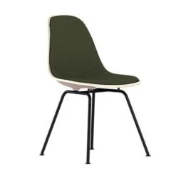 Eames Molded Plastic Upholstered Side Chair With 4 Legged Base -Chair Store Eames Molded Plastic Upholstered Side chair 4 leg Base 16