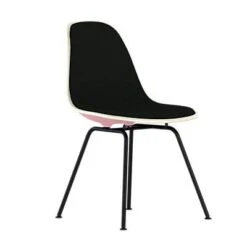 Eames Molded Plastic Upholstered Side Chair With 4 Legged Base -Chair Store Eames Molded Plastic Upholstered Side chair 4 leg Base 19