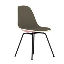 Eames Molded Plastic Upholstered Side Chair With 4 Legged Base -Chair Store Eames Molded Plastic Upholstered Side chair 4 leg Base 20