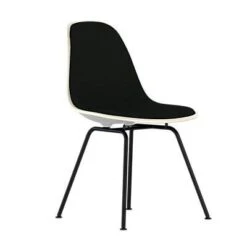 Eames Molded Plastic Upholstered Side Chair With 4 Legged Base -Chair Store Eames Molded Plastic Upholstered Side chair 4 leg Base 7