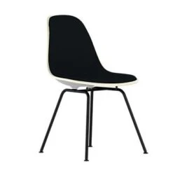 Eames Molded Plastic Upholstered Side Chair With 4 Legged Base -Chair Store Eames Molded Plastic Upholstered Side chair 4 leg Base 9