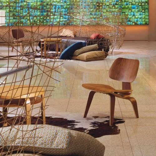 Eames Molded Plywood Dining Chair With Wood Base 6 Eames Molded Plywood Dining Chair With Wood Base - Image 4