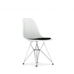 Eames Molded Wire Base Side Chair With Seat Pad