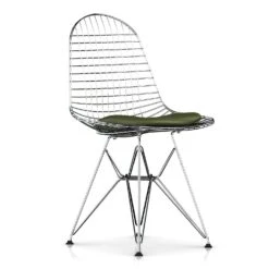 Eames Wire Chair-Leather Seat With Wire Back -Chair Store Eames Wire Chair Leather Seat with Wire Back 1