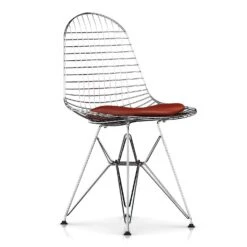 Eames Wire Chair-Leather Seat With Wire Back -Chair Store Eames Wire Chair Leather Seat with Wire Back 9