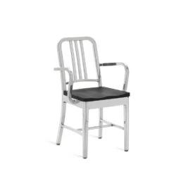 Emeco 1104 Navy Armchair With Wood Seat -Chair Store Emeco 1104 Navy Armchair With Wood Seat Emeco CA Modern Home 5