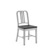 Emeco 1104 Navy Chair With Wood Seat