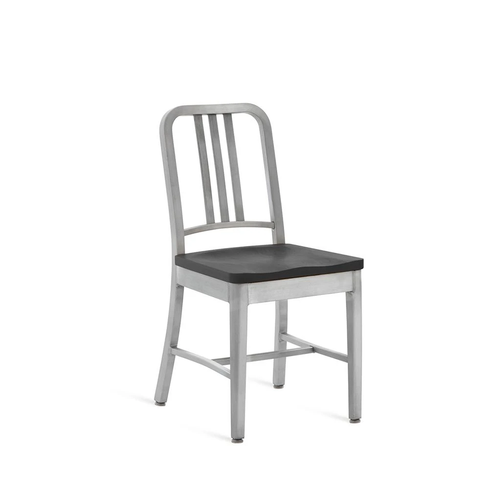 Emeco 1104 Navy Chair With Wood Seat 3 Emeco 1104 Navy Chair With Wood Seat