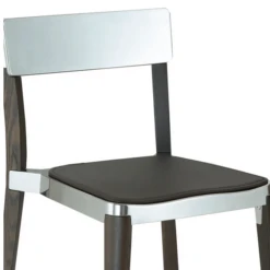 Emeco Lancaster Stacking Chair -Chair Store Emeco Lancaster Stacking Chair CA Modern Home Dark Brown Seat Pad