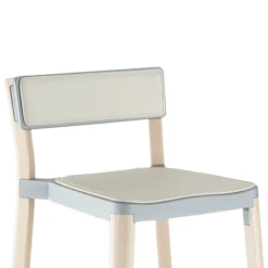 Emeco Lancaster Stacking Chair -Chair Store Emeco Lancaster Stacking Chair CA Modern Home Off White Seat and Back Pad