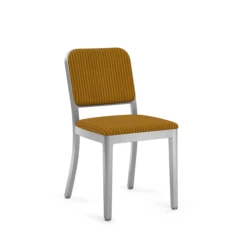 Emeco Navy Officer Side Chair -Chair Store Emeco Navy Officer Side Chair Hand Brushed Kvadrat Phlox 443 CA Modern Home