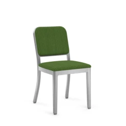 Emeco Navy Officer Side Chair -Chair Store Emeco Navy Officer Side Chair Hand Brushed Kvadrat Phlox 943 CA Modern Home