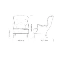 FH419 Heritage Lounge Chair -Chair Store FH419HeritageLoungeChair CarlHansen CA Modern Home dia