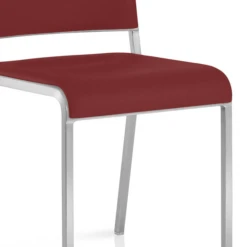 Emeco 20-06 Arm Chair -Chair Store Fabric Dark Red Seat Pad