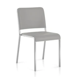 Emeco 20-06 Arm Chair -Chair Store Fabric Light Grey Seat and Back Pad
