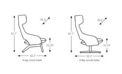 Kalm Wood Base Lounge Chair -Chair Store Kalm Swivel Metal Base Lounge Chair dimension 409c6551 e7eb 4235 8c42 b7c79887cf5c