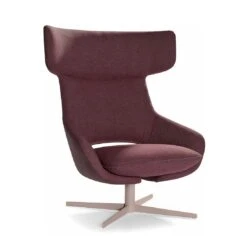 Kalm Swivel Metal Base Lounge Chair