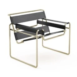 Chair Store -Chair Store Knoll Wassily Chair Gold Black CA Modern Home