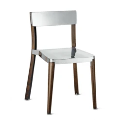 Emeco Lancaster Stacking Chair -Chair Store Lancaster Stacking Chair CA Modern Homes Dark Wood Frame Polished