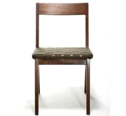 Risom Side Chair With Wood Back