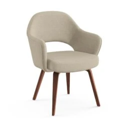 Saarinen Executive Arm Chair With Wood Legs