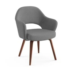 Saarinen Executive Arm Chair With Wood Legs -Chair Store Saarinen Executive Arm Chair with Wood Legs 2