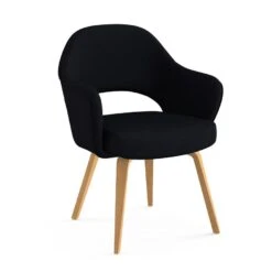 Saarinen Executive Arm Chair With Wood Legs -Chair Store Saarinen Executive Arm Chair with Wood Legs 66