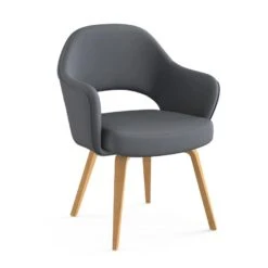Saarinen Executive Arm Chair With Wood Legs -Chair Store Saarinen Executive Arm Chair with Wood Legs 67