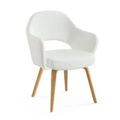 Saarinen Executive Arm Chair With Wood Legs -Chair Store Saarinen Executive Arm Chair with Wood Legs 71