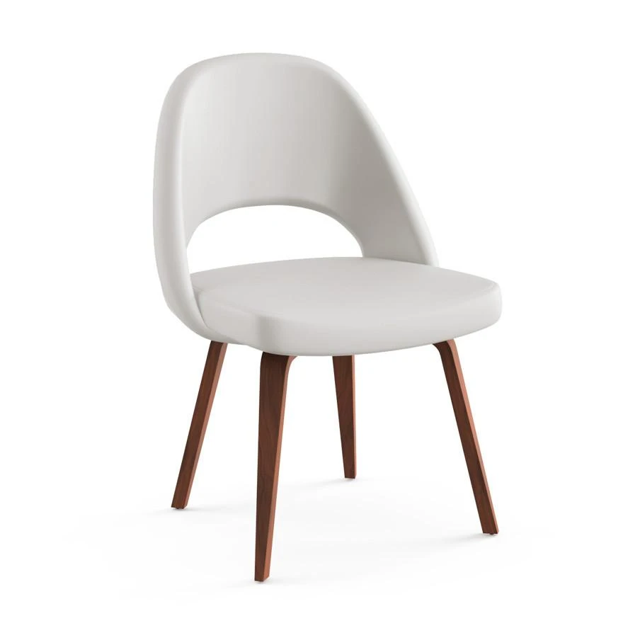 Saarinen Executive Armless Chair With Wood Legs 4 Saarinen Executive Armless Chair With Wood Legs - Image 2