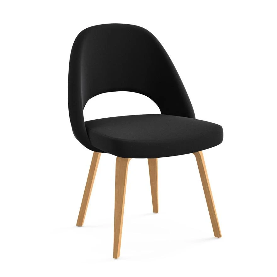 Saarinen Executive Armless Chair With Wood Legs 12 Saarinen Executive Armless Chair With Wood Legs - Image 10