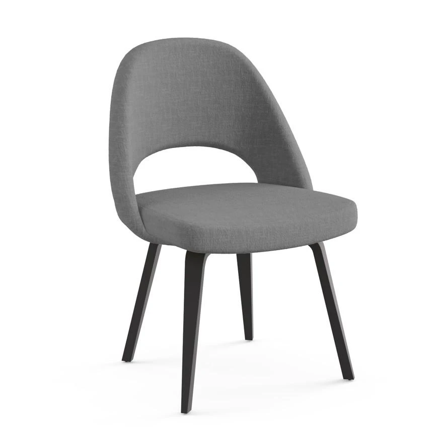 Saarinen Executive Armless Chair With Wood Legs 17 Saarinen Executive Armless Chair With Wood Legs - Image 15