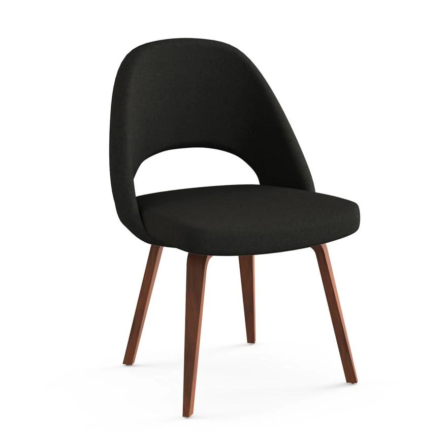 Saarinen Executive Armless Chair With Wood Legs 19 Saarinen Executive Armless Chair With Wood Legs - Image 17