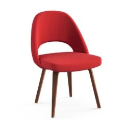 Saarinen Executive Armless Chair With Wood Legs