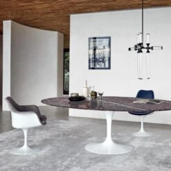 Saarinen Tulip Armless Chair - Upholstered -Chair Store Saarinen Tulip Side Chair Upholstered 2