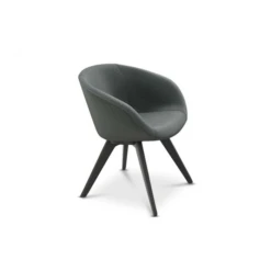 Tom Dixon Scoop Low ChairWith Wood Legs -Chair Store Tom Dixon Scoop Low Chair With Wood Legs Black Oak Leg DivinaMelange 3 0170 CA Modern Home