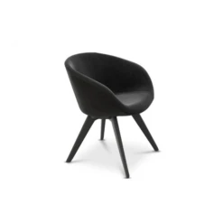 Tom Dixon Scoop Low ChairWith Wood Legs -Chair Store Tom Dixon Scoop Low Chair With Wood Legs Black Oak Leg Gentle 2 0973 CA Modern Home