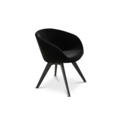 Tom Dixon Scoop Low ChairWith Wood Legs -Chair Store Tom Dixon Scoop Low Chair With Wood Legs Black Oak Leg Gentle2 0193 CA Modern Home