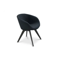 Tom Dixon Scoop Low ChairWith Wood Legs -Chair Store Tom Dixon Scoop Low Chair With Wood Legs Black Oak Leg Melange Nap 0791 CA Modern Home