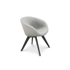 Tom Dixon Scoop Low ChairWith Wood Legs -Chair Store Tom Dixon Scoop Low Chair With Wood Legs Black OakLeg Divina Melange 3 0120 CA Modern Home