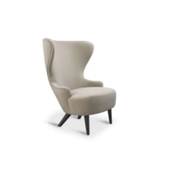 Tom Dixon Wingback Micro Chair -Chair Store Tom Dixon Wingback Micro Chair Black Leg Divina Melange 3 0227 CA Modern Home