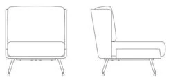 Architecture & Associés Residential Lounge Chair 9 Architecture & Associés Residential Lounge Chair -Chair Store aar4 res s lounge armless dm 0